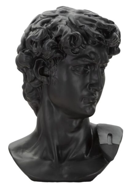 Scultura Testa Antica Nera Cm 44x35,5x60