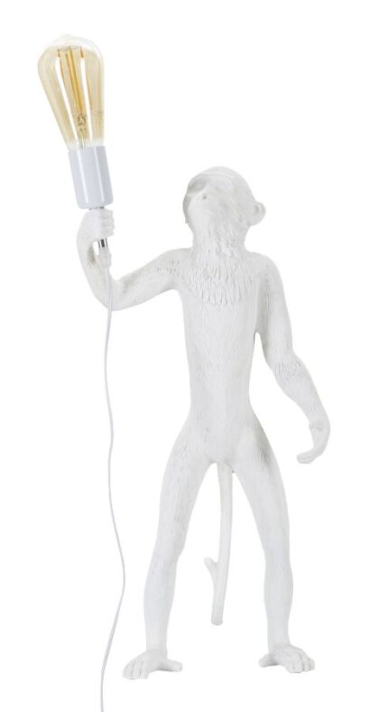 Lampada Da Tavolo Monkey Bianco Cm dim 26x34x55