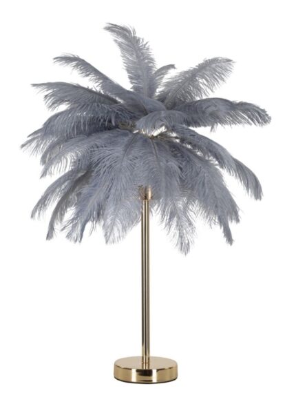 Lampada Da Tavolo Palm Grigia Cm dim 55x60