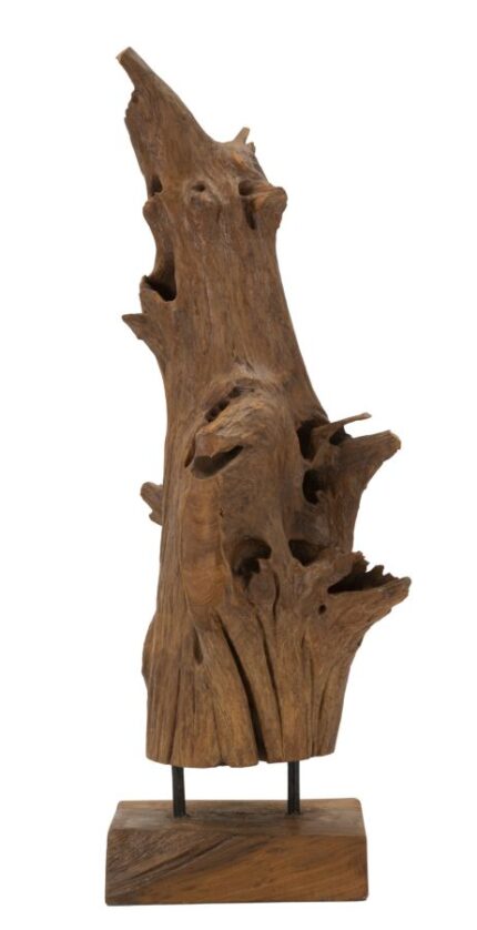 Scultura Akar In Teak Riciclato Cm 23x27x64