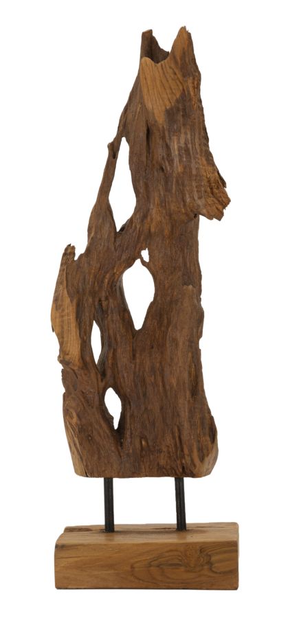 Scultura Akar In Teak Riciclato Cm 18x13x55