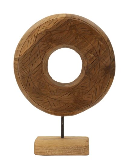 Scultura Dorat In Teak Riciclato Cm 28x10x38